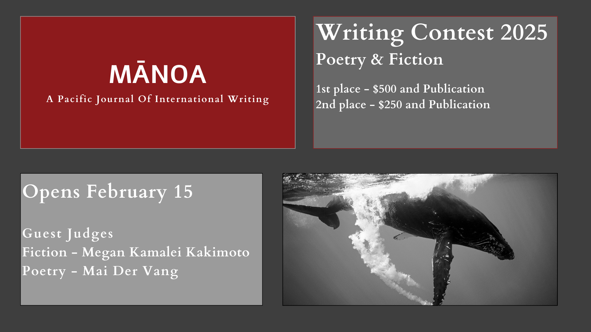 Mānoa Journal 2025 Poetry & Fiction Writing Contest